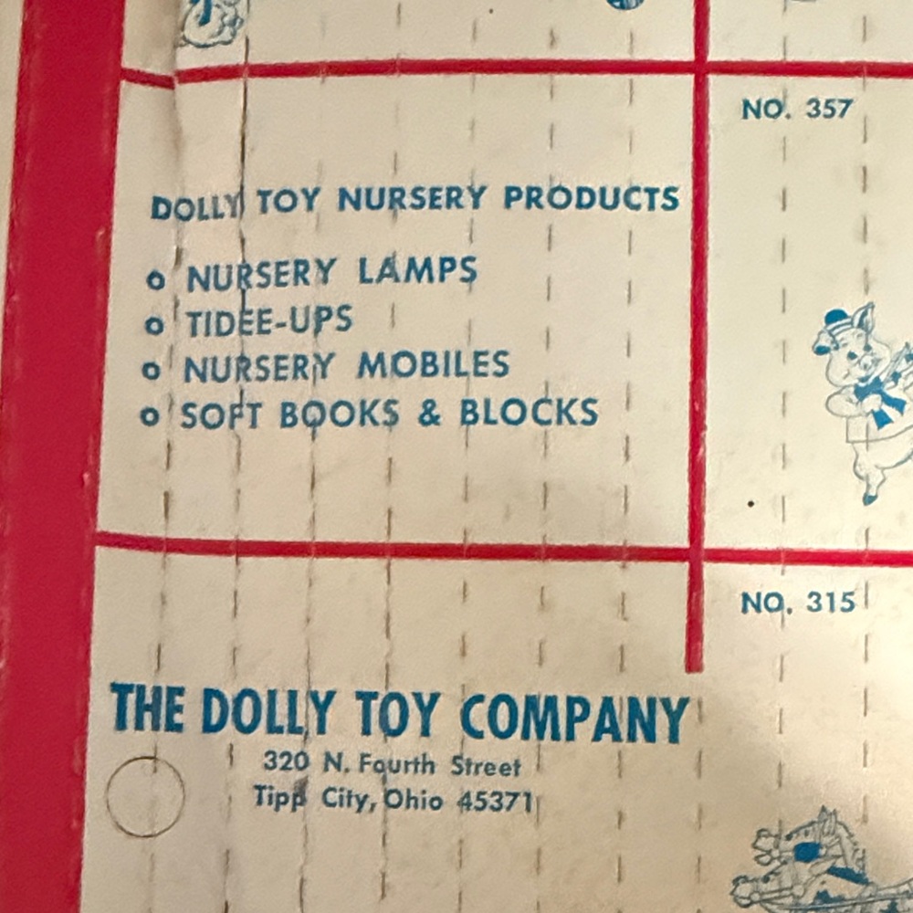 Vintage Dolly Toy Company Nursery PinUp